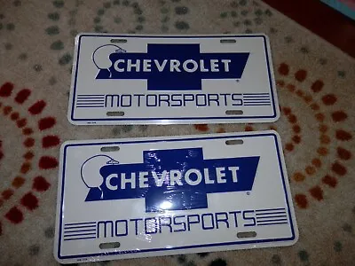 Chevrolet Motorsports License Plate Lot Of 2 NEW VTG About 20 Yrs Old Chevy • $20