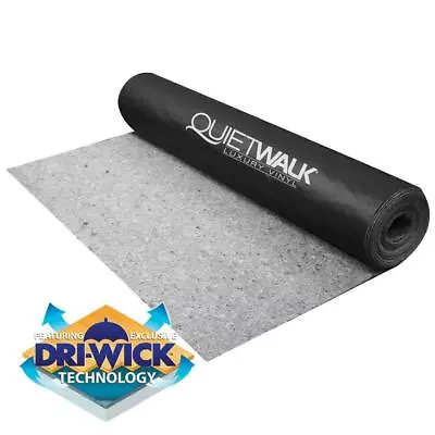 QuietWalk Acoustical Underlayment Black Antimicrobial Attached Vapor Barrier • $193.54