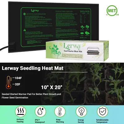 Seedling Heating Mat Plant Germination Seed Starter Warmer Pad Hydroponics 21W • $11.74