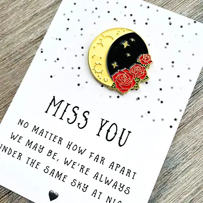 Miss You Gift Wife Girlfriend Roses Across The Miles Pin • £5.50