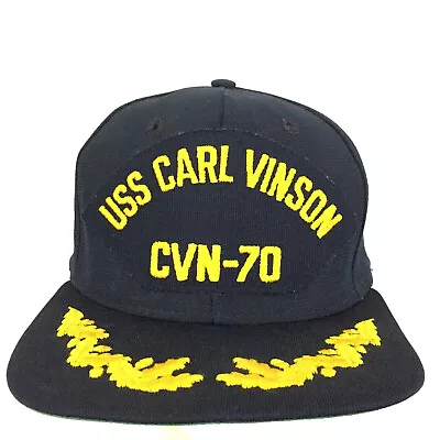 Vtg USS Carl Vinson CVN-70 Cap New Era Pro Model Snapback Trucker Baseball Hat • $16.89