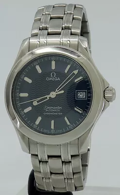 Omega Ref 2501.81.00 Steel Auto 36mm Blue Wave Dial Seamaster 120m On Bracelet • $2250