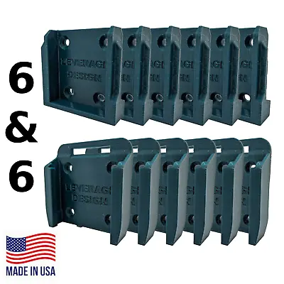 COMBO 6 / 6 Pack Makita 18V Battery And Tool Mounts / Holders - MADE IN USA • $16.49