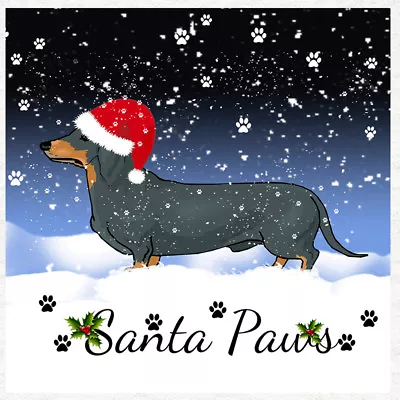 Dog - Dachshund Christmas Fabric Craft Panels In 100% Cotton Or Polyester • £4.45