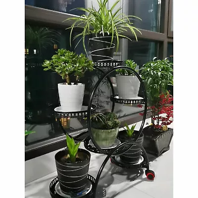 6-Tier Metal Flower Pot Rack Plant Stand Outdoor Indoor Display Shelf Garden • $44.01