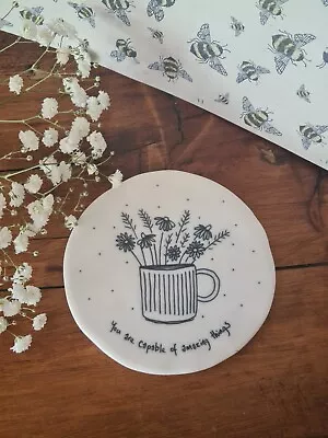 Porcelain Keepsake Coaster | 'Amazing Things' Friends Kitchen Gift East Of India • £8.95