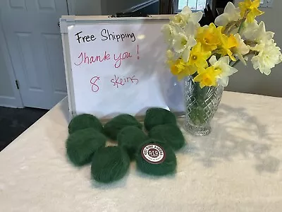 100% Angora Rabbit Hair Vintage Yarn. ACA Supreme . Lot Of 8/80 Grams. Green. • $80