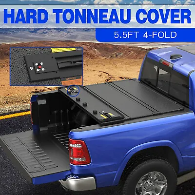 4-Fold 5.5FT Hard Truck Bed Tonneau Cover For 2015-2023 Ford F-150 Waterproof • $369.79