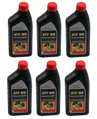 For Toyota Lexus Automatic Transmission Oil Fluid ATFWS Set Of 6 Quart Genuine • $89.95