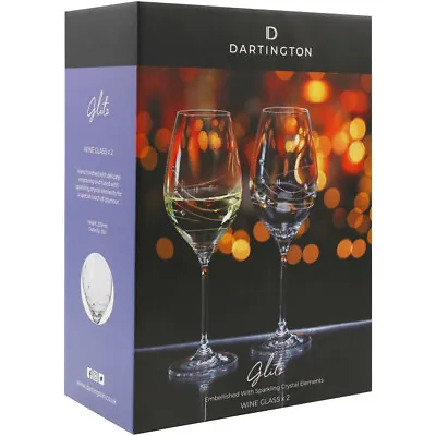 Dartington Wine Glasses Glitz Crystal 330ml Set Of 2 • £45.99