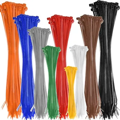 £4.48 • Buy Cable Ties Nylon Zip Tie Wraps Strong Long Small - Large - ALL SIZES & COLOURS