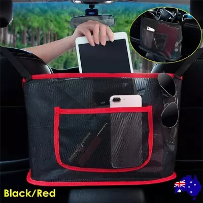 Upgraded Car Net Pocket Handbag Mesh Holder Purse Organizer Seat Side Storage AU • $9.30