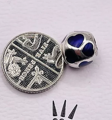 Genuine Pandora Purple Enamel Hearts Charm ALE 925 #790543EN13 • £12