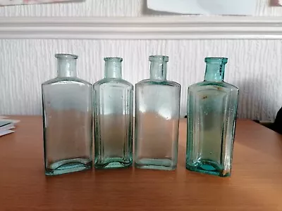 £5.99 • Buy 4 Old Unmarked Glass Chemist Bottles