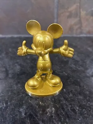 Disney Mickey Mouse Figure Gold Tone Plastic 90th Anniversary Set Just Play • $11.99