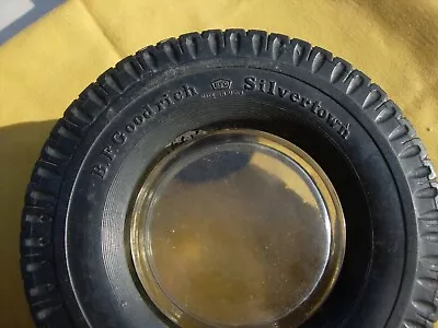 Vintage - B.f. Goodrich Silvertown  Tire Glass Ashtray - Extra Miler Advertising • $20