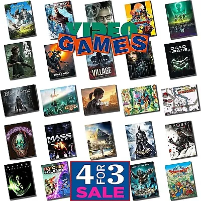 £5.49 • Buy Video Games METAL POSTERS PC Games PS3 PS4 PS5 Games WALL SIGNS Prints GAME ROOM