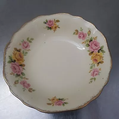 Vintage James Meakin Sunshine Bowl With Rose Design • $16