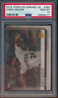 2019 Topps On Demand 3D #380 Chris Archer PSA 10 Gem Mint SP /540 • $29.99