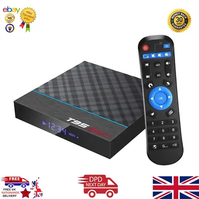 Android TV Box T95 Max+ Android 9.0 TV Box Amlogic S905X3 Quad-core • £54.99