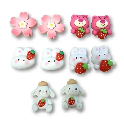 Super Kawaii Pastel Easter Bunnies Charms For Slime  Cute Resin Cabochons CB7 • £7.99