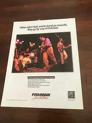 1997 Vintage 8x10.5 Print Ad For Fishman Acoustic Pro Amps The John Hiatt Band • £9.60