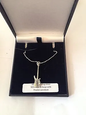 Bass Guitar PP-M05 Pendant On A 925 Sterling Silver Necklace 1618202630  • $22.34