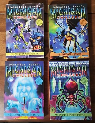 Michigan Chillers Book Lot Of 4 By Johnathan Rand's 2 Signed Copies  • $12.99