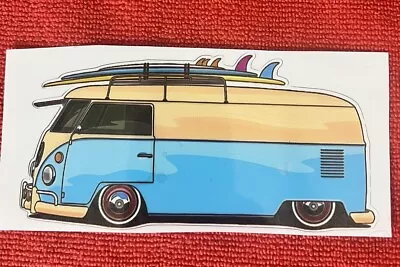 🔥 Surf VW Van Bus Vinyl 5  Sticker Decal Surfing Car Window Bumper FREE SHIP! • $4.95