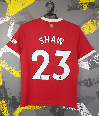 Shaw Manchester United Jersey 2021 Kids Boys 13-14 Shirt Adidas GR3778 Ig93 • $29.74