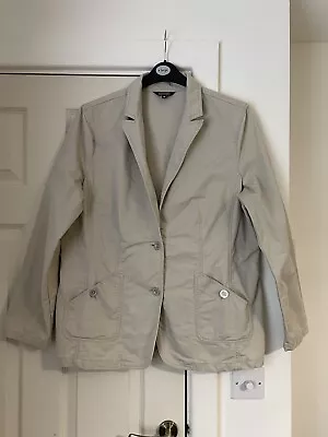 Maine By Debenhams Beige Cotton Jacket Size 18 • £4