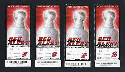 LA KINGS 2012 NHL STANLEY CUP FINALS @ NJ DEVILS FULL UNUSED TICKETS - LOT Of 4 • $14