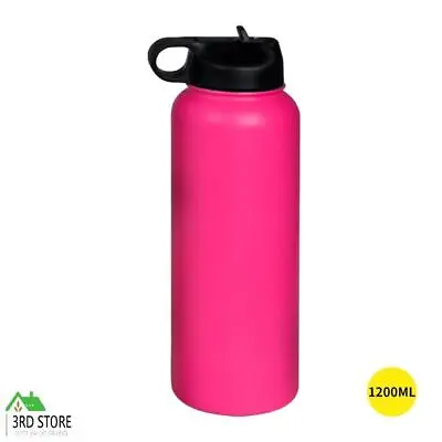 $36.52 • Buy Stainless Steel Water Bottle Vacuum Insulated Thermos Double Wall With Straw
