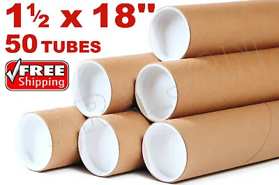 1.5 X 18  Kraft Tubes Poster Document Graphics Mailing Shipping Packing Tube 50p • $68.95