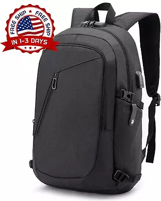 Mochila Para Laptop 15.6  Mujer Hombre Bolso De Viaje Impermeable Puerto USB NEW • $58.99