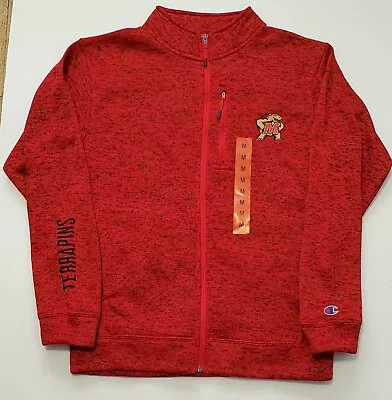 Champion ~ Maryland Terrapins Men's Full Zip Sweatshirt Jacket $80 NWT • $16