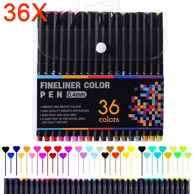 36Pcs Acrylic Paint Marker Pens Extra Fine Tip For Rock Painting Permanent UK • £6.39