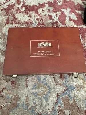 £400 • Buy Karisma Coloured Pencils In Wooden Derwent Box Plus  Additional Used Pencils