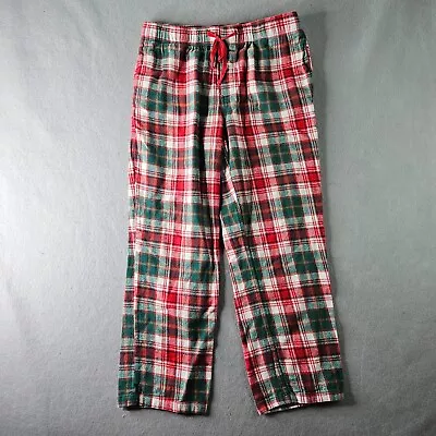 Nordstom Flannel Pants Mens Large Red Plaid Cozy Holiday Lounge Pajama Bottoms • $9.99