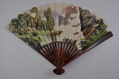 Vintage Paper Fan Landscape Scene 9 Inches - Free Shipping • $14