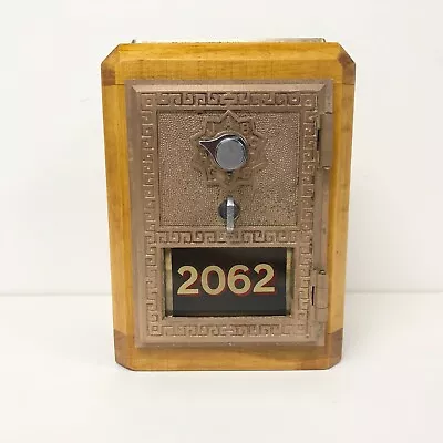 Antique US Post Office Box Door Bank Ambrosia Maple Circa 1960 SUNY Purchase NY • $75