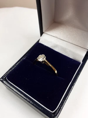 £325 • Buy Ladies 18ct 0.40ct SI Clarity Diamond Solitaire Engagement Ring