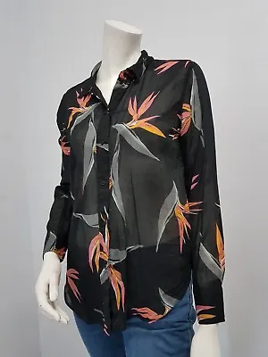 Country Road  Bird Of Paradise Flower  Pattern Long Sleeved Shirt Size XXS (12A) • $30