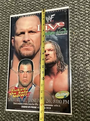 Wwe Wwf Old School Vintage Event Poster Live Kurt Angle Triple H Stone Cold • $15