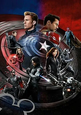 Marvel Captain America Civil War Filmstrip Art A4 Printphotopicture Gift • £4