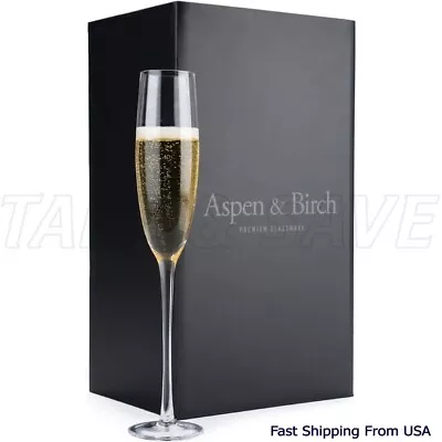 Set Of 6 - Timeless Champagne Flutes  Premium Crystal (5 Oz) Mimosa Glasses • $17.89