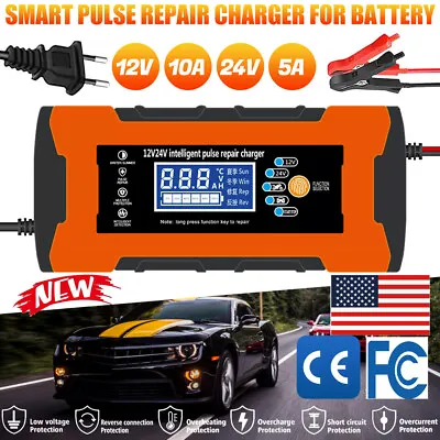 Automatic Battery Charger Maintainer Trickle Charger For Car Truck Lawn Mower US • $23.99