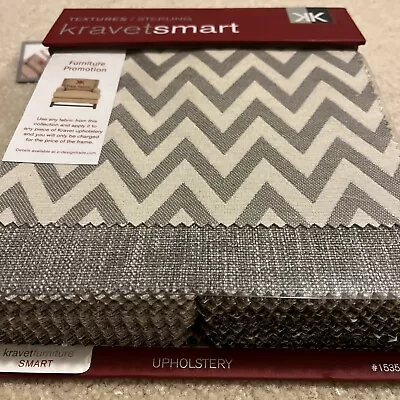 KRAVET Kravetsmart Textures Sterling Upholstery Fabric Sample Book #1535 • £9.63