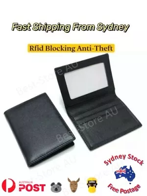 Bifold Leather Small Credit Card & ID Holder Slim Design Mini Men's Wallet • $9.98