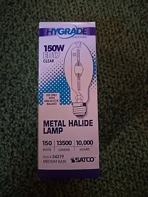 Satco Hygrade 150w ED17 Clear Metal Halide Lamp 13500 Lumens 10000 Hours... • $9.99